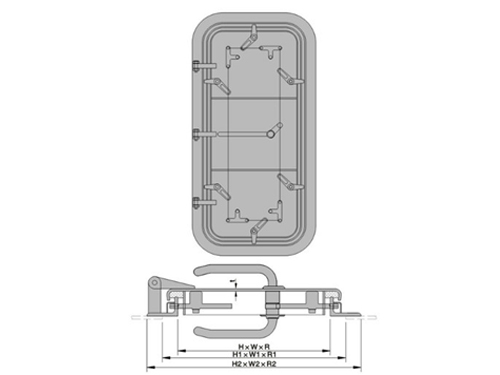 C123.Type:Normal steel door, Single-lever quick-action door, Wheel operated door : A0 ,A60 H120.